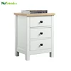 Hot Sale Small White Modern Wood Veneer Top Small White End Tables With Drawer