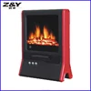 PTC Oscillating Fireplace Heater with Flame Effect