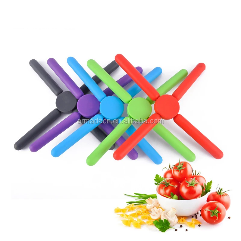 Hot Selling Muti- Functional Non-slip Foldable Silicone Trivets
Hot Selling Muti- Functional Non-slip Foldable Silicone Trivets