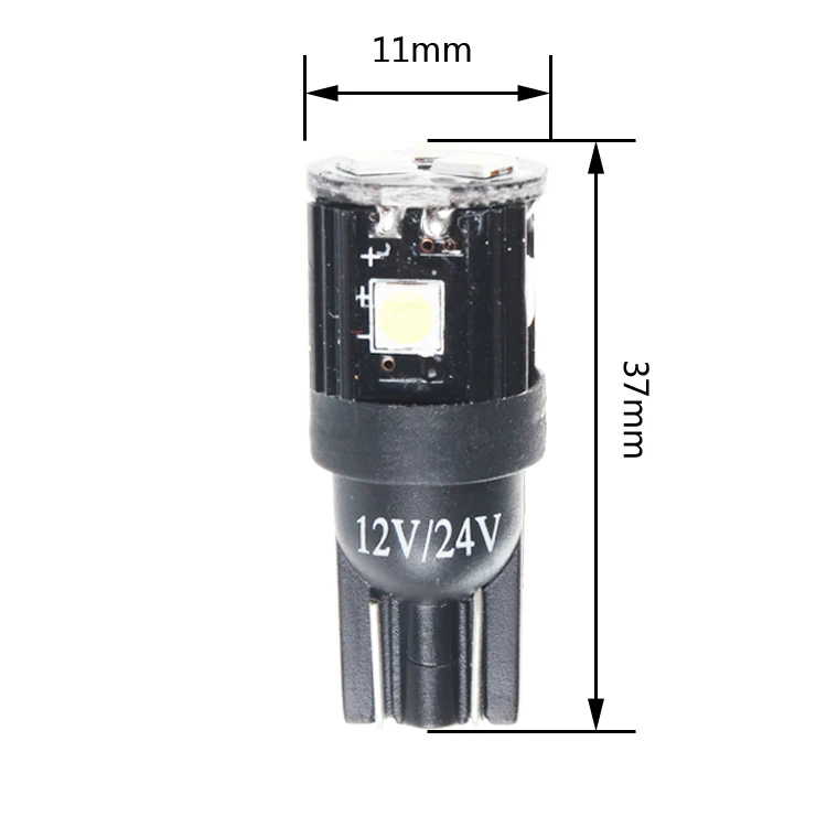 7PCS T10 3030 SMD Car LED Dashboard Gauge Wedge Lamp Light Bulbs White