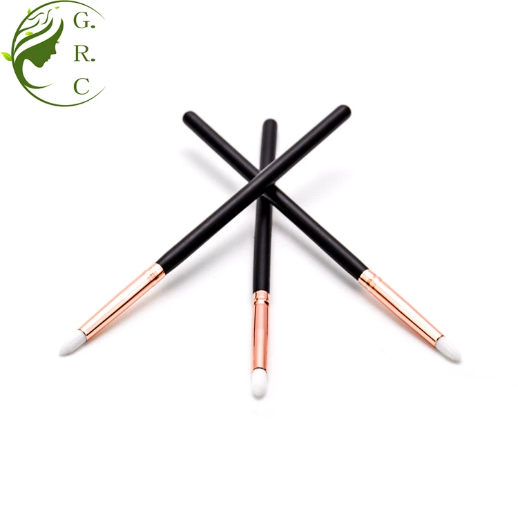 Tapered Black Gold Single Cosmetics Nylon Make Up Wooden Face Eye Private Label Facial Makeup Eyeshadow Concealer Blending Brush