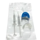 Fda approved foil bag packed teeth whitening kit with led light home use