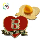 Custom promotional gifts heart shape enamel pin badge