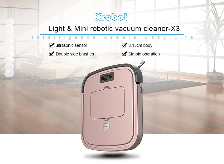 Portable mini automatic robot vacuum cleaner with navigation