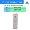 Maintenance Free Rechargeable Sealed Lead Acid VRLA 2V 600AH Solar Gel AGM Battery Price
