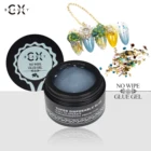 2019 CX Beauty professional no wipe sticky glue gel soak off uv led gel for nail decoration free sample available