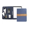 Factory price custom a3 custom leather embossed file folder portfolio folder with magnetic closure