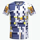 Promotional Price customize fitness men t-shirt blue camo t shirt