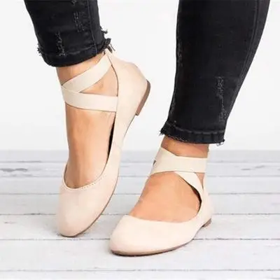 Womens Classic Comfort Elastic Crossing Straps Stretchy Ballerina Ballet Flats Shoes
Womens Classic Comfort Elastic Crossing Straps Stretchy Ballerina Ballet Flats Shoes
