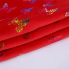 middle Asia style super soft bronzing printed garment fabric for girls dress