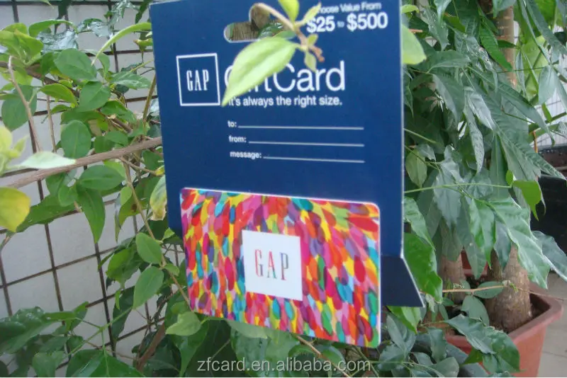 high quality plastic gift card with backer