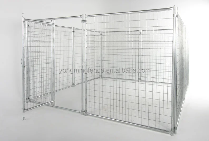 Temporary construction dog kennel fence panels