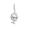 Vintage jewelry 925 sterling silver globe pendant for gift