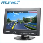 High quality monitor HDMI VGA input remote control 7 inch tft lcd car rearview reverse monitor