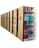Metal movable compactor mobile filing cabinet system library storage shelving mobile compactor