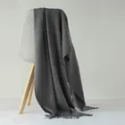 Pure Color Cashmere Blanket Scarf Infinity Cashmere Shawls