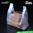 clear shopping plastic food carry bag t-shirt plastic bag