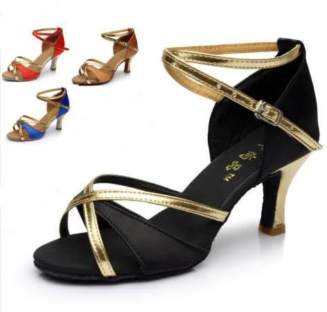 Brand New Women's Ballroom Latin Tango Dance Shoes heeled Salsa 4 Colors waltz tango foxtrot quickstep