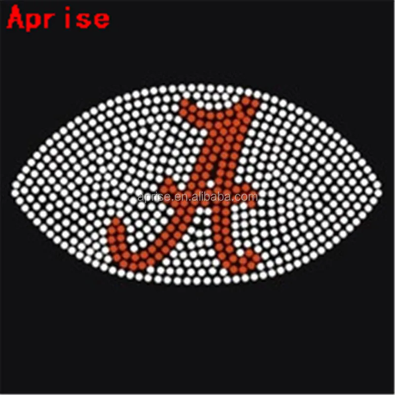 Aprise - Alabama A Crimson Tide Roll football Hotfix Iron On Rhinestone Bling Shirt Transfer
