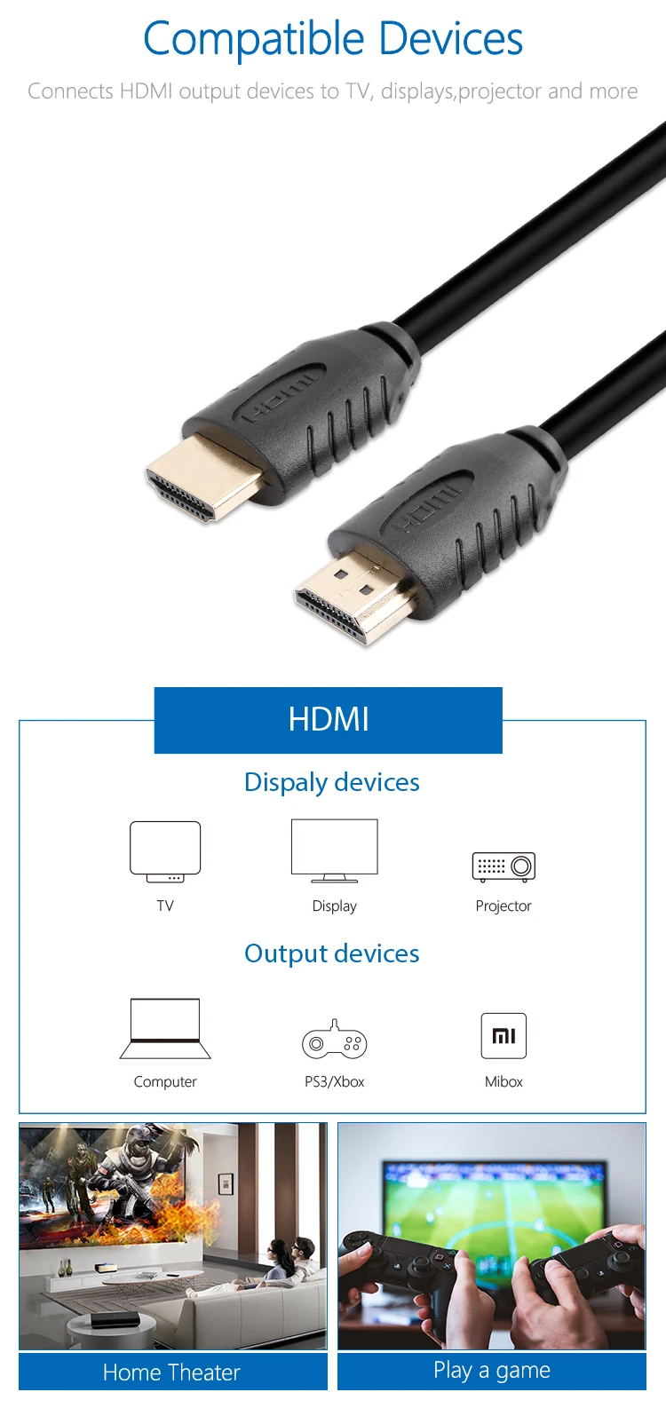 SKW Premium high speed hdmi cable for multimedia - ANKUX.COM