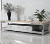 stainless steel marble top living room furniture tv stand designs