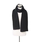 100%acrylic Wholesale custom promotion Classic black business long section Winter Warm Soft Knitted Thickness Scarf