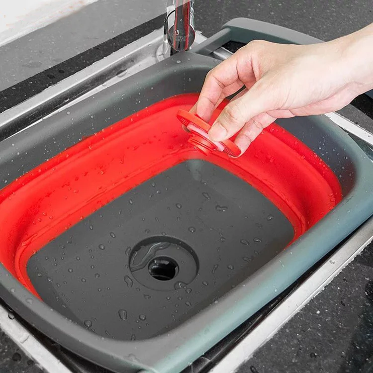 Collapsible Foldable Silicone Sink Strainer Kitchen Colander With Handle Kitchen Fruit Basket Filter