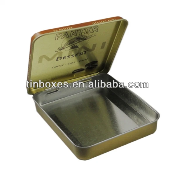 custom hinge metal tin box