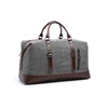Outdoor adventure pu leather vintage wholesale duffel bag custom oem men canvas travel holdall duffle bag