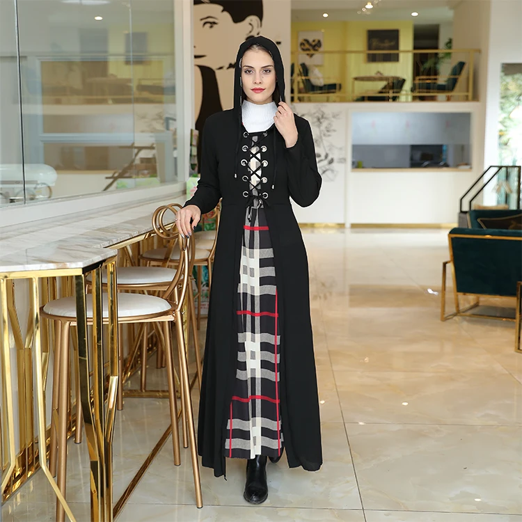 2018 Europe and America Design Rope buttonhole open abaya for muslim women, According to the picture
2018 Europe and America Design Rope buttonhole open abaya for muslim women, According to the picture
