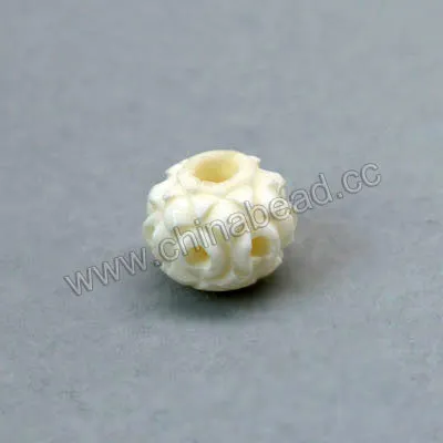 Small White Bone Beads