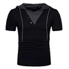 Wholesale Casual O-Neck Short Sleeve 180g Men Fashion Tshirt 100% Cotton Blank Hooded T-shirts