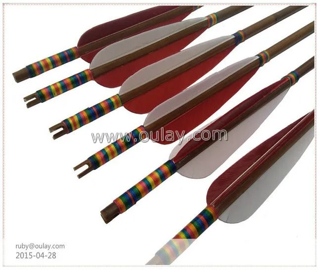 archery bamboo practice arrow w ith 4inch turkey feather&100gr glued point.jpg