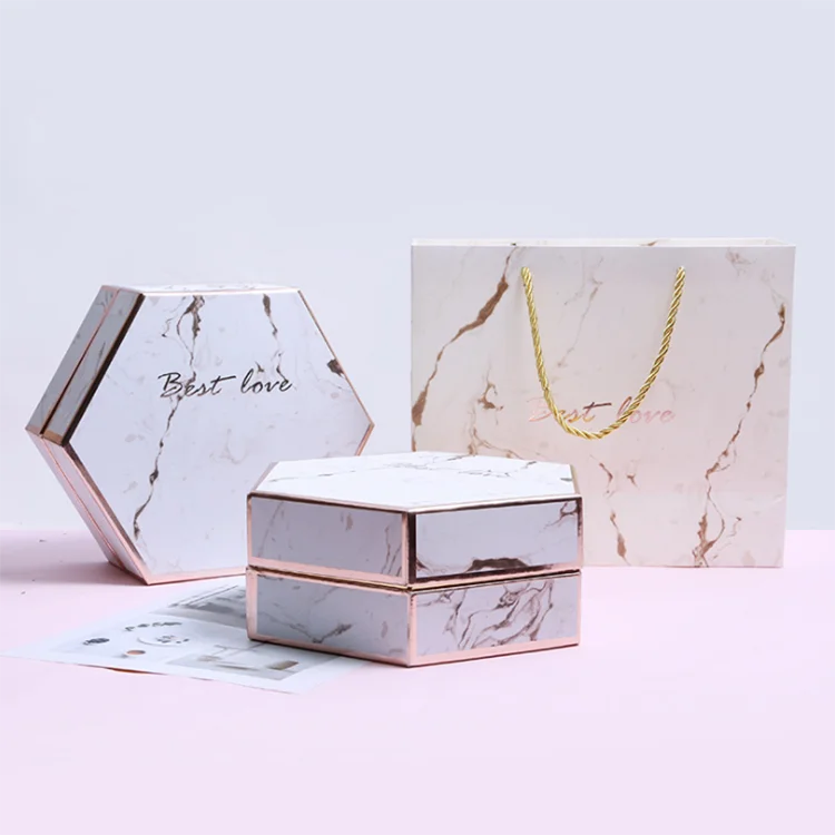 heart flower gift box paper jewelry box magnetic
