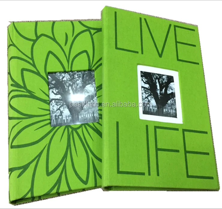 Malaysia stylish green painting cover 10x15 black page wedding photo album