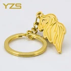 Custom die casting zinc alloy gold metal angel wing keychain