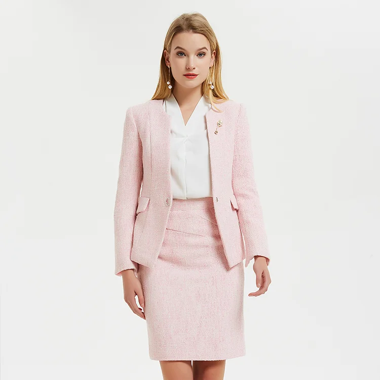 APHACATOP Fashion Pink Elegant Winter Women Suit