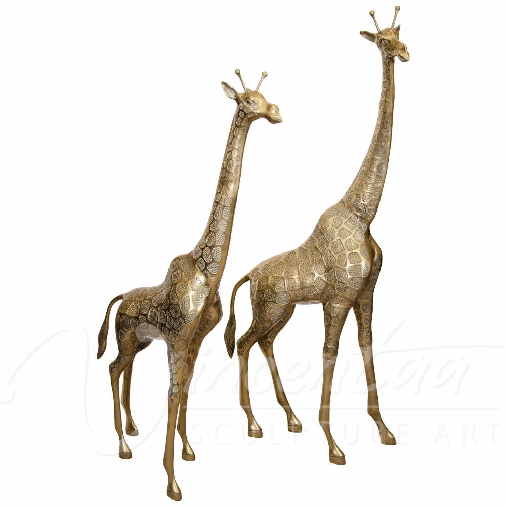 gifts & crafts  sculpture  art craft bronze giraffe sculpture