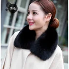 Wholesale Natural Real Fox Fur Collar Scarf Winter Coat Accessory Fur Collar For Wool Coats