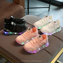 KS10142S Wholesale kids casual shoes simple fashion led sneakers