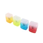 Cheap wholesale fancy funny cute custom trash bin shape durable manual single hole plastic pencil sharpener stationery for kids