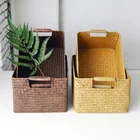 QJMAX Good Quality Natural Hand Made Seagrasses Bread Storage Baskets