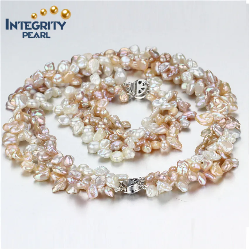 sterling silver clasp keshi pearl set 20 inches necklace 8