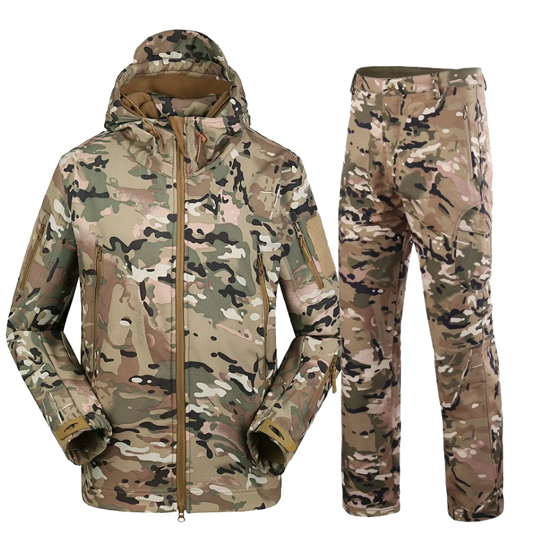Hunting Clothing Outdoor Jackets Sportswear Waterproof Jacket Camo Good Design Customized 100% Polyester Letter Pattern Men