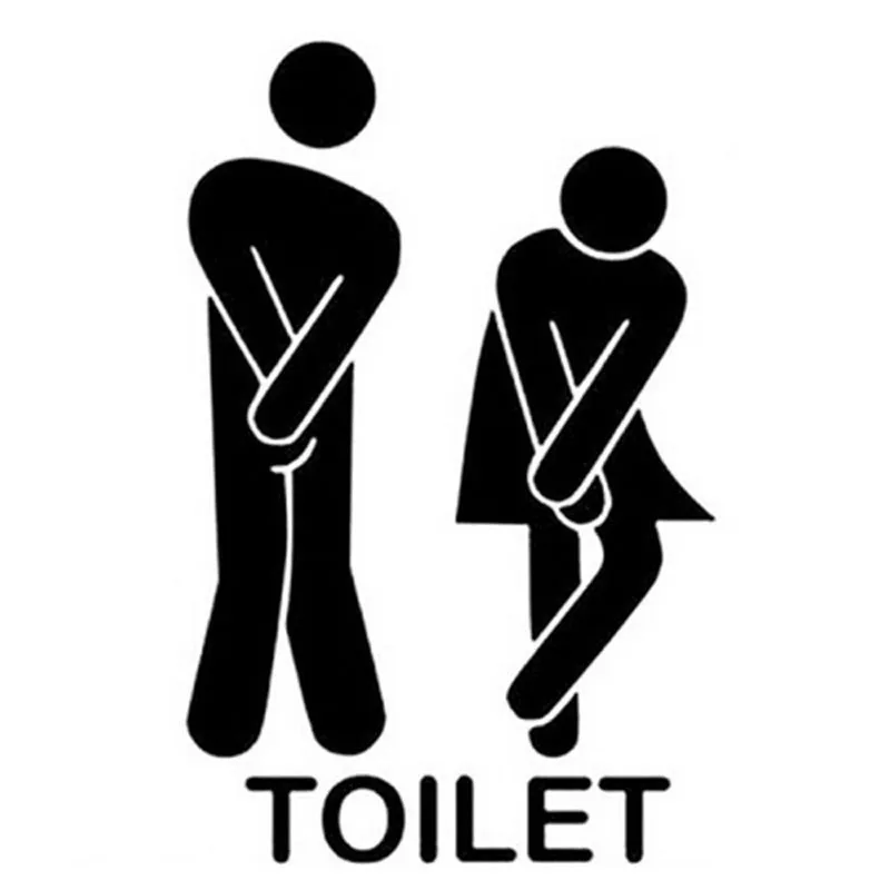 

Z830 Removable Cute Man Woman Washroom Door Toilet WC Sticker 13*22cm Home Wallpaper