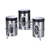 unique metal material stainless steel kitchen canister set with rack