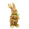 natural wild material BSCI FSC handmade decorative with baby straw easter rabbit