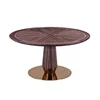 GEF107 Momoda round wooden dining table top simple contemporary new design tulip dining table set home or restaurant furniture