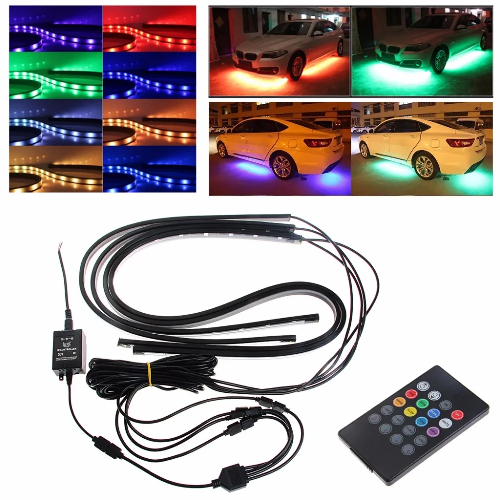 1Set RGB LED Strip Under Car Tube Underglow Underbody Glow System Neon Light Remote
1Set RGB LED Strip Under Car Tube Underglow Underbody Glow System Neon Light Remote