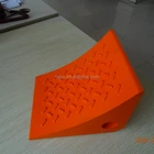 High quality PU wheel chock for 200 tons Truck weight 20KG Wheel stopper